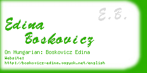 edina boskovicz business card